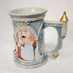 Disney Cinderella Sculptured Castle Storybook Mug Authentic Theme Park Souvenir